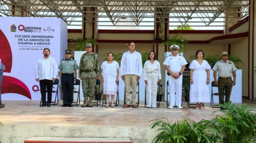 Quintana Roo conmemora los 202 años de la anexión de Chiapas a México