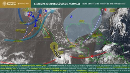 Se prevén lluvias muy fuertes en Veracruz, Oaxaca y Chiapas
