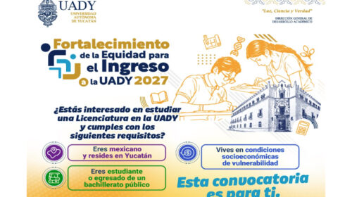 UADY abre programa de apoyo para el ingreso a licenciatura dirigido a jóvenes en vulnerabilidad
